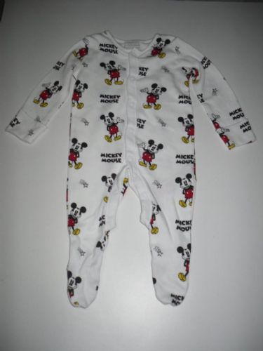 Mickey Mouse Baby Rompersuit White